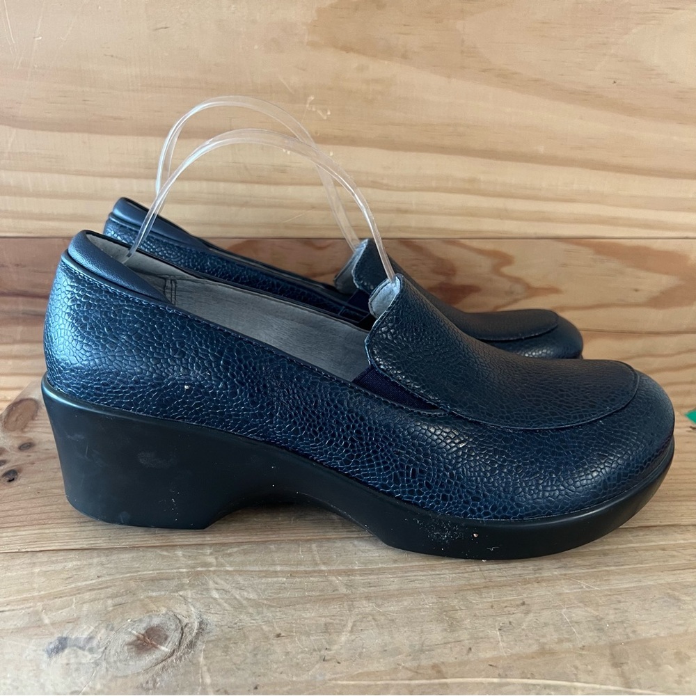 Alegria Emma Masonry Lightly Textured Navy Blue Leather Loafers size 40 - Picture 5 of 12